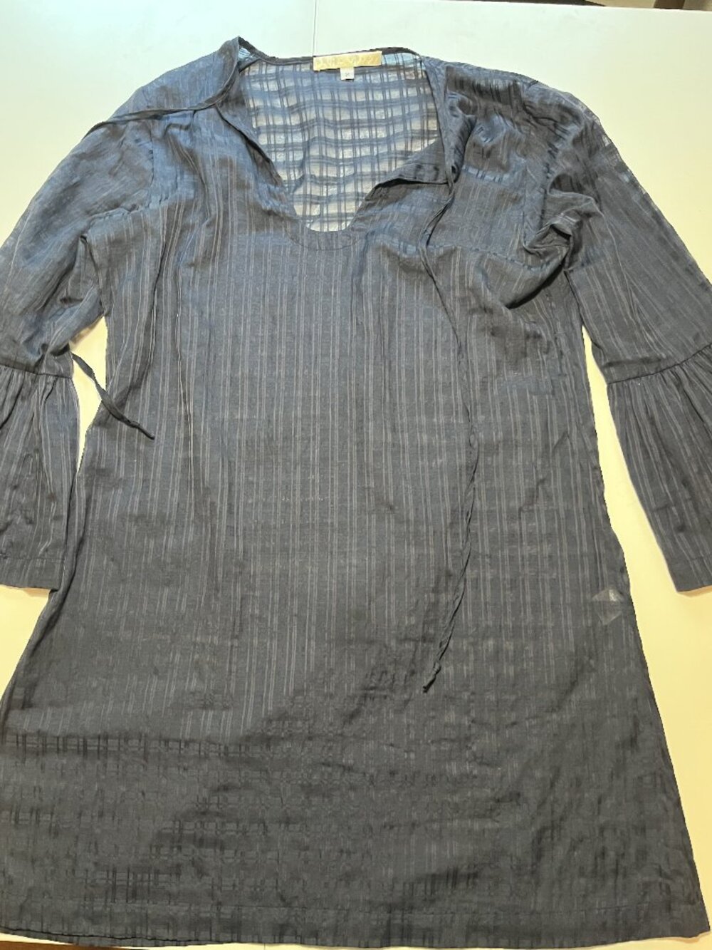 Erica Tanov semi-sheer navy tunic 2
